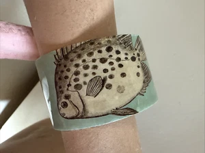Vintage Metal Fish Cuff Bracelet - Picture 1 of 12