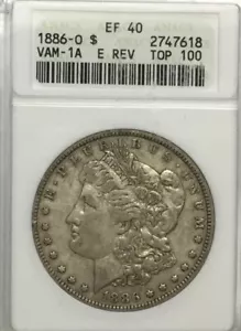 1886-O Morgan Silver Dollar VAM-1A ANACS EF 40 - Picture 1 of 3