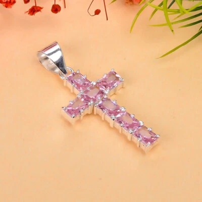 Rose Quartz Gemstone Handmade Pendant.925 Sterling Silver Rose Quartz pendant1.2 - Image 1 of 4