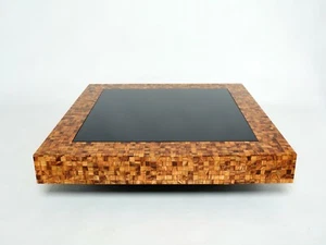 Rare Italian Sandro Petti olive wood marquetry coffee table 1970s - Picture 1 of 8
