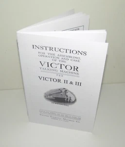 Reproducción manual de instrucciones de gramófono fonograma cuerno Victor II y III - Imagen 1 de 12