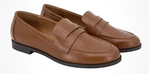 NEW Kensie Gitty Penny Loafer Women's Slip-On Shoes Padded Footbed Brown 8.5 - Picture 1 of 2