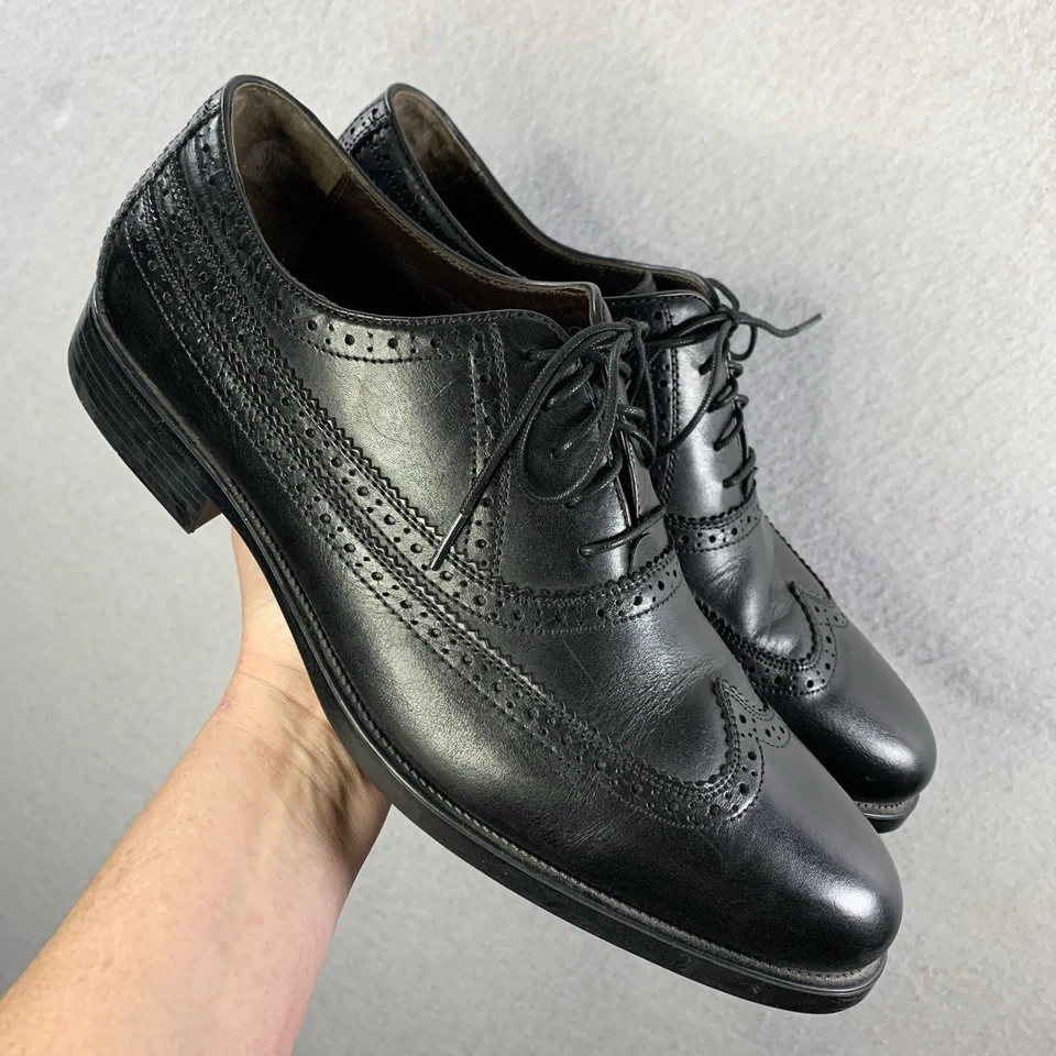 Sapato Oxford Masculino Johnston Murphy Couro Ponta das Asas Tamanho 11 M Conforto Pele de Carneiro - Imagem 1 de 4