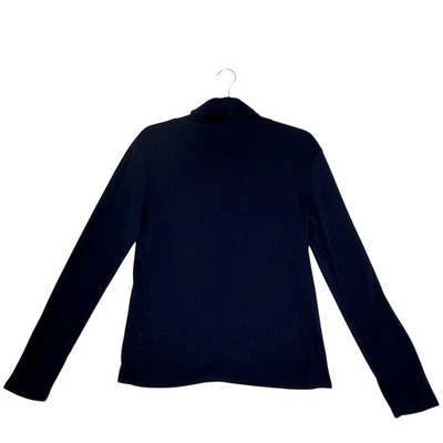 Top de mujer Lauren Ralph Lauren M azul marino cuello alto manga larga 100 % algodón Foto 1 de 4