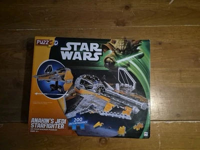 Nuevo Milton Bradley Puzz 3D Star Wars Anakin's Jedi Starfighter 505 Piezas Foto 1 de 2
