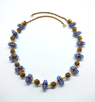 Alte Halskette aus Glaspaste jewelry vintage glass necklace - Bild 1 von 4