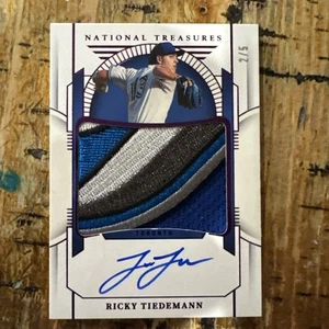 2024 National Treasures Ricky Tiedmann Material Signatures Brand Logos 5/5 - Picture 1 of 5