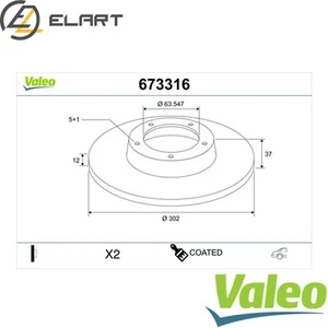 2x BRAKE DISC 673316 FOR VOLVO XC40 B4204T14/4204T47/4204T31/4204T36 2.0L 4cyl - Picture 1 of 8