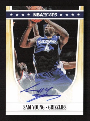 Sam Young 2011-12 Hoops #112 Autographs Memphis Grizzlies AU - Image 1 of 2