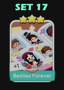 BESTIES FOREVER_SET 17 ⭐3 STAR Sticker card Monop0ly_Go ⚡️ Instant Delivery - Picture 1 of 4