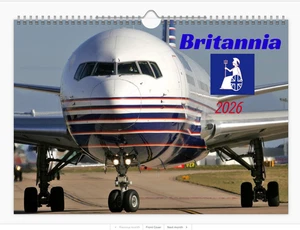 BRITANNIA AIRWAYS 2026 ESCRITORIO Calendario en tarjeta de alta calidad Edición Limitada - Imagen 1 de 13