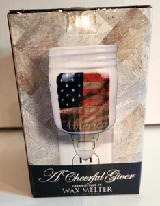 Keramik Steck Wachswärmer "A Cheerful Giver" Duftschmelzer Deko Steckdose - Bild 1 von 5