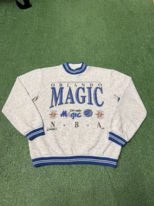 Vintage Orlando Magic Sweatshirt Mens Medium Grey Graphic Basketball Crewneck - Picture 1 of 12