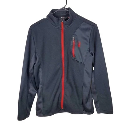 Chaqueta Suéter SPYDER Cremallera Completa Cuello Simulado Bolsillos Texturizados Forrada de Vellón Interior Foto 1 de 4