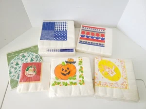 Vintage Hallmark Mittagessen Papierservietten Neu Gemischte Menge 5 Feiertage USA - Bild 1 von 7