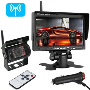 Digital Wireless Reverse Backup Camera 7" Monitor Kit 12-24V Truck Caravan RVs - Picture 1 of 21