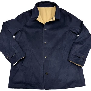 Peter Millar Reversible Jacket 2XL Blue Tan Wool Cashmere Blend Outerwear 2 in 1 - Picture 1 of 18