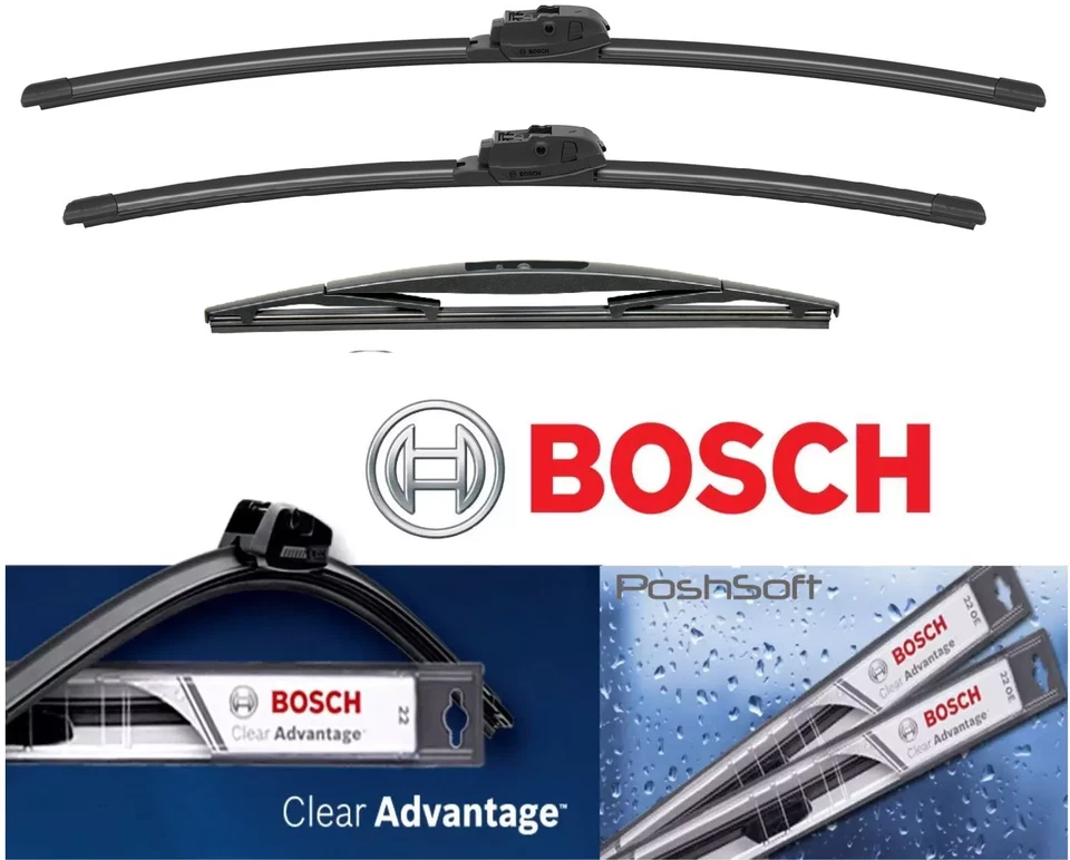 Juego de 3 escobillas limpiaparabrisas Bosch izquierda + derecha + trasera para Honda Pilot 2003-2008 Foto 1 de 1