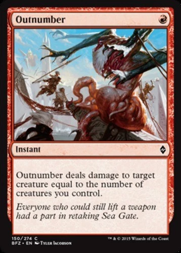 x1 Outnumber - Battle for Zendikar - NM - MTG - Image 1 of 1