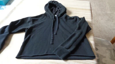 Sudadera corta con capucha para mujer Next Level - pequeña - negra Foto 1 de 4