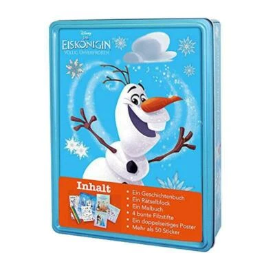 Disney Kreativ-Box OLAF Frozen Eiskönigin Lesen Malen Rätsel Sticker Stifte NEU