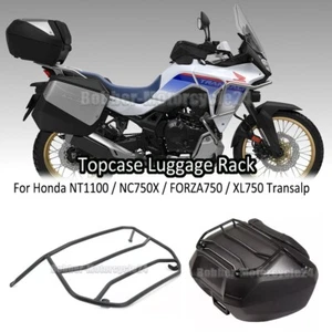 Schwarz Heck Tourbox Kofferraum Top Gepäckträger 2023 2024 passend für Honda Transalp XL750 - Bild 1 von 11