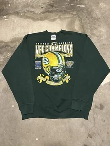 Vintage 90s Football Green bay Packers NFC champions Green sweater | Size XXL - Picture 1 of 6
