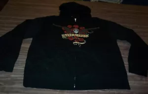 VINTAGE STYLE GUNS N ROSES Band ZIPPERDOWN HOODIE HOODED Sweatshirt 2XL XXL NEW - Picture 1 of 3
