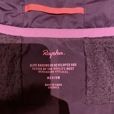 USED BURGUNDY RAPHA PRO TEAM  INSULATED CYCLING GILET VEST MEDIUM EXCELLENT - Image 1 of 4