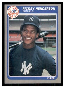 1985 Fleer Update Rickey Henderson #U-51   New York Yankees