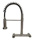 Wall Mount Kitchen Sink Faucet W/ Pull Out Sprayer Tow Function Commercial-Read
