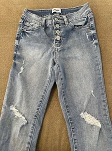 RSQ Kids Distressed Jeans Size 12 Mid Rise Ankle (AH) - Picture 1 of 6