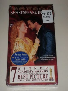 1999 SHAKESPEARE IN LOVE Ben Affleck Gwyneth Paltrow VHS New Sealed In Box 18560 - Picture 1 of 2