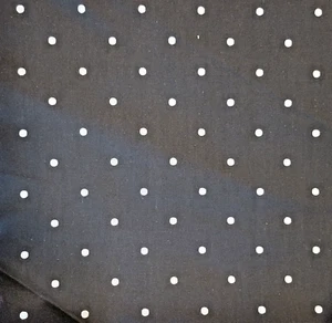 White Polka Dot on Black Cotton Polyester Blend Fabric 3 Yards by 44" - Picture 1 of 2