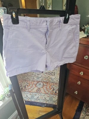  Pantalones Cortos GAP City Para Mujer Talla 6 Lavanda 3" Entrepierna Frente Plano 4 Bolsillos tiro Medio Foto 1 de 4