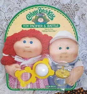VINTAGE 1984 NEW IN PACKAGE CABBAGE PATCH KIDS TOY PACIFIER & RATTLE #3964 - Picture 1 of 12