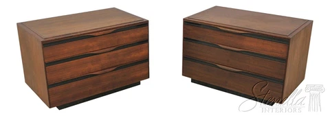 F59574EC: Pair JOHN STUART Vintage Mid Century Modern Chests Cover