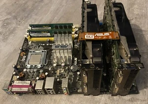 Carte mere ASUS P5N e SLI + 2x Geforce 8800GTS 320mo + Pentium D 3.00ghz - Photo 1/8