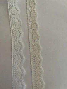 Vintage Lace Flat Deco Floral Scalloped White sold in 2 yard increments - Picture 1 of 7