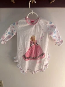 Abito abito vintage Barbie bambina taglia 4T licenza Mattel taglia 4 pigiami - Foto 1 di 12