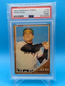 1962 Venezuela Topps Felipe Alou #133 PSA 4(MK) SF Giants Parallel - Picture 1 of 2