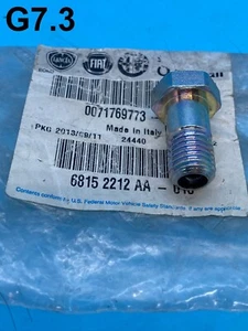 Genuine OEM Fiat Alfa Lancia Garrett Turbo Feed Pipe Bolt with Filter 71769773 - Picture 1 of 2