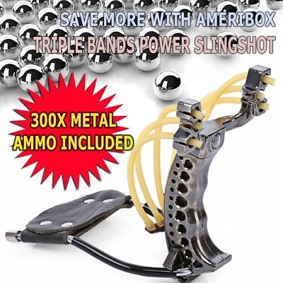 Heavy Duty Hunting Slingshot Wrist West Kit Fit Adult Boys Teens Outdoor Sports