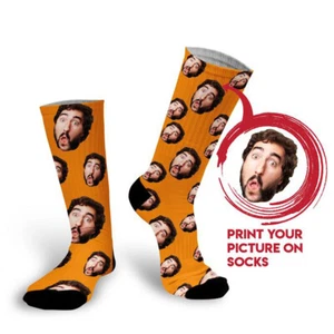 Custom Personalized Photo Pet Dog Face Socks for Men Women Crew Sock Funny Gifts - Picture 1 of 19