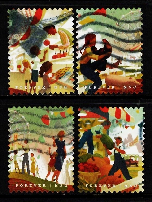 OFF paper #5401-04 State and County Fairs (used set of 4) Forever 2019 -f252 - Image 1 of 1