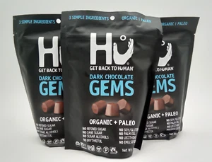 Lot of 3 - Hu Kitchen Organic + Paleo Dark Chocolate Gems, 9 oz, EXP: 4/26 - Picture 1 of 2