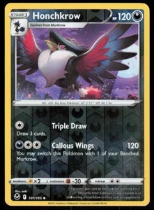 Honchkrow 107/195 Reverse Holo Pokemon Silver Tempest NM - Picture 1 of 1