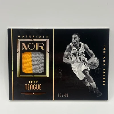 2016-17 Panini Noir Materials Black and White Prime Jeff Teague #12 /49 IND - Image 1 of 2