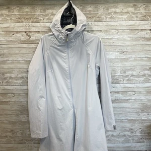 AGU SEQ Womens L Coat Baby Blue Urban Outerwear Biker Cycling Poncho Rain Jacket - Imagen 1 de 21