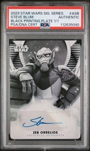 2023 Star Wars Signature Series - Steve Blum as Zeb Orrelios Black Print Plate - Picture 1 of 3